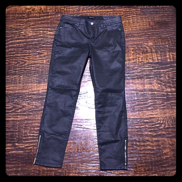 White House Black Market Coated Skimmer Jeans Size and 10
